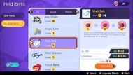 Held Item screen in Pokemon Unite (image via The Pokemon Company)